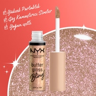 NYX Professional Makeup Butter Gloss Bling Işıltılı Dudak Parlatıcısı 01 Bring The Bling