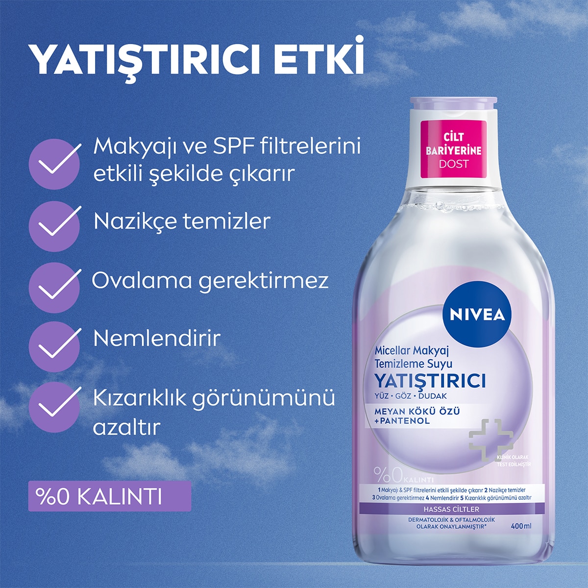 NIVEA VISAGE NIVEA VISAGE Nivea Yatıştırıcı Micellar Makyaj Temizleme Suyu 400 ml 1 of 7
