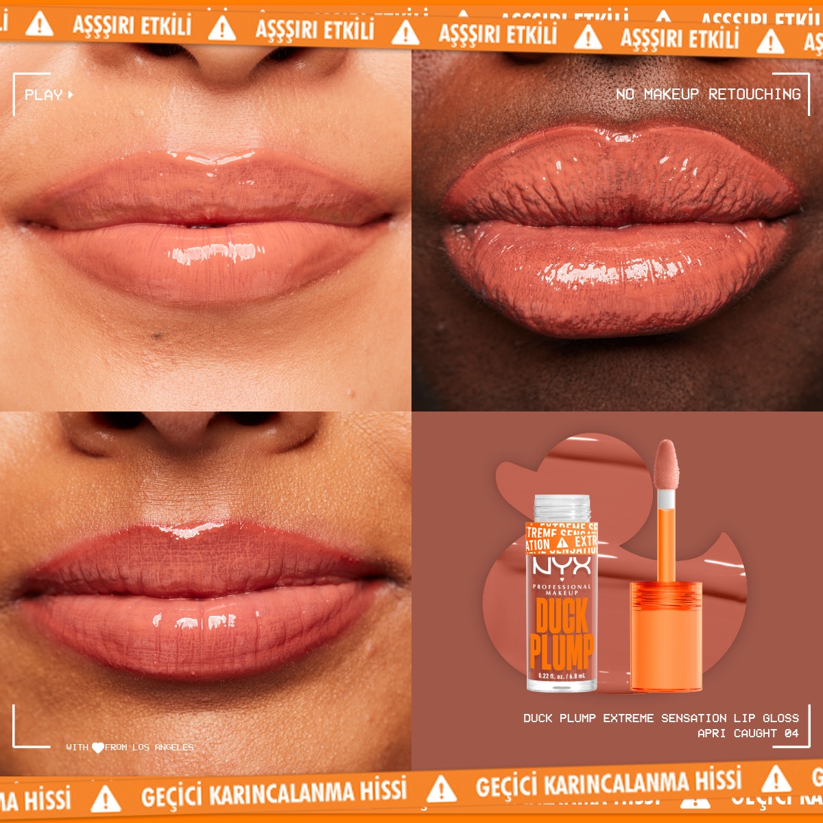  NYX NYX Nyx Professional Makeup Duck Plump Dolgun Görünüm Veren Dudak Parlatıcısı 04 Apri-Caught  1 of 7 