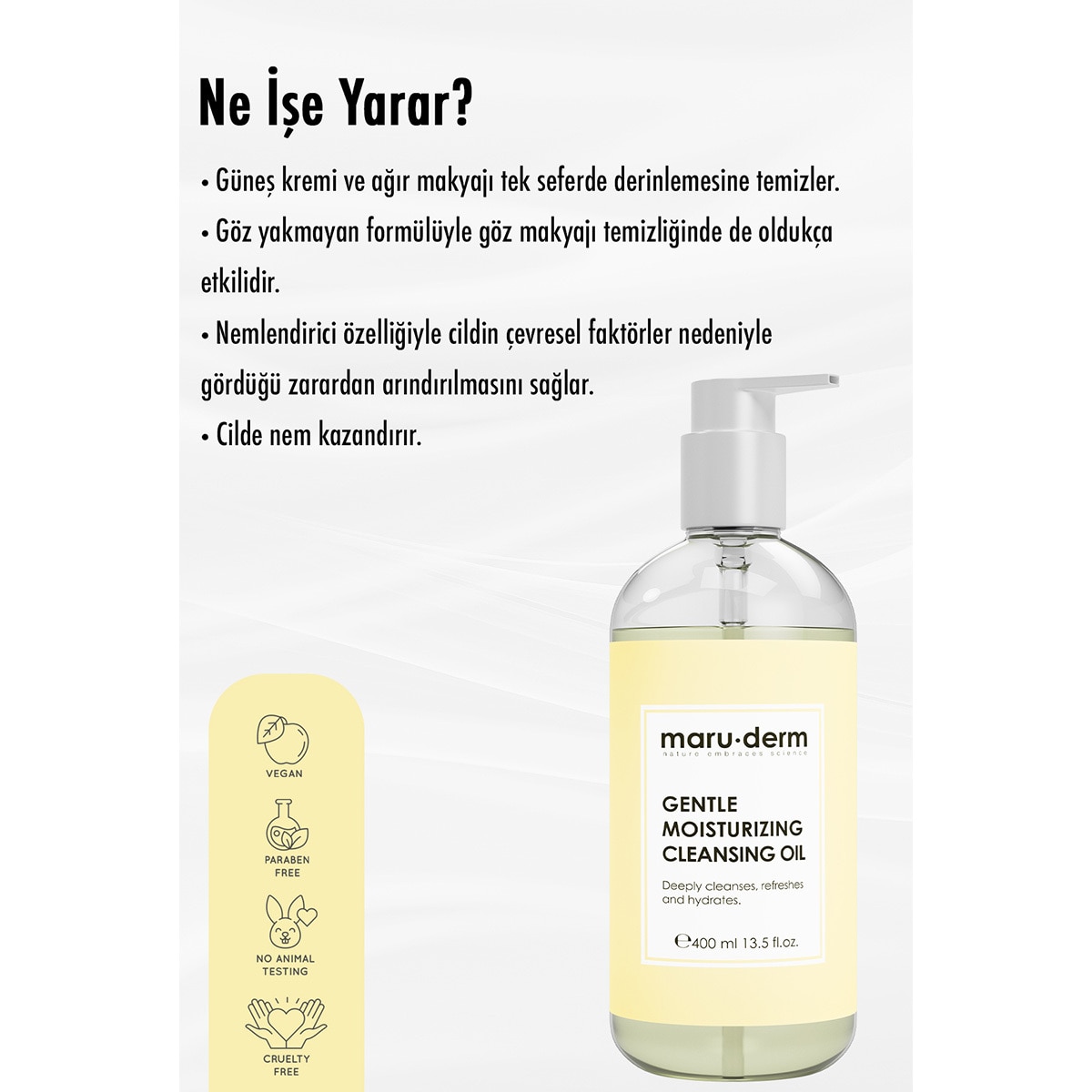  MARUDERM MARUDERM Maruderm Yağ Bazlı Yüz ve Vücut Temizleme Yağı 400 ml  1 of 4 