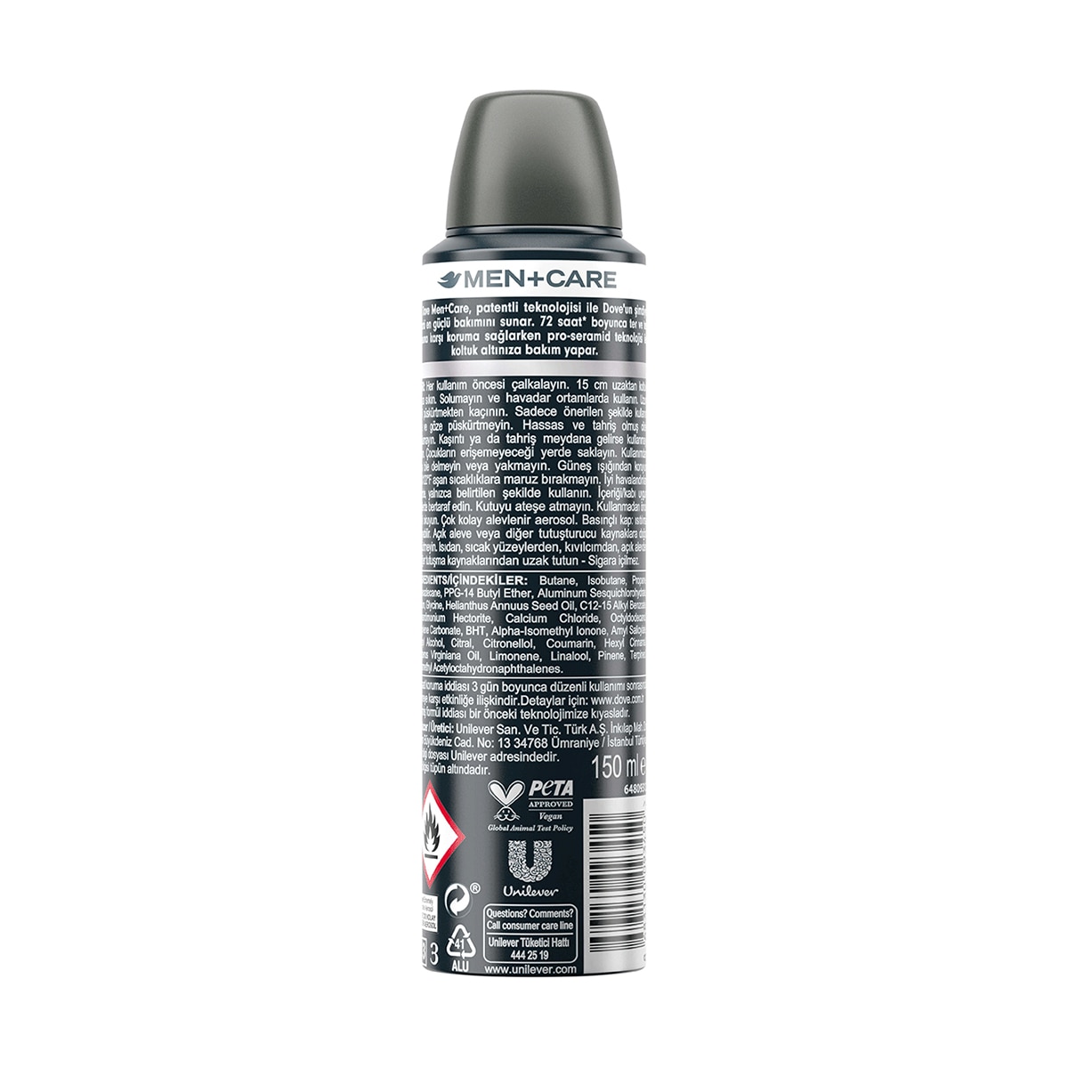 DOVE MEN DOVE Dove Men Care Sprey Deodorant 1/4 Nemlendirici Krem Clean Comfort 150 ml 1 of 10