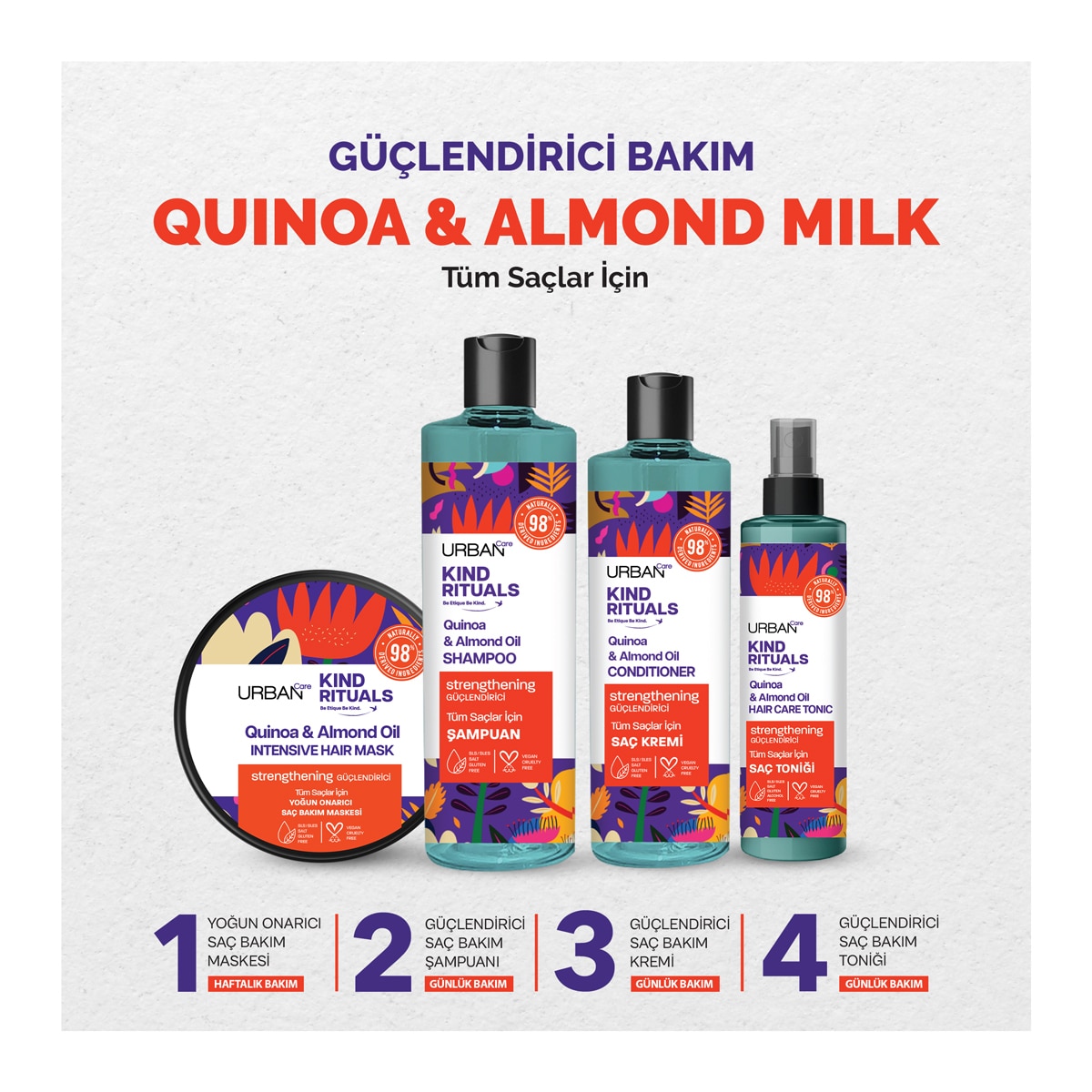  URBAN CARE EXC. URBAN CARE EXC. Urban Care Kind Rituals Saç Maskesi Kinoa&Almond 230 ml  1 of 5 