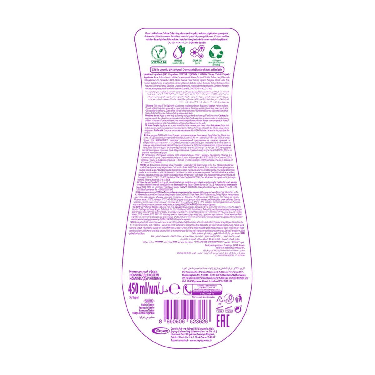  DURU DURU Duru Orkide Özlü Perfume Duş Jeli 450 ml  1 of 2 