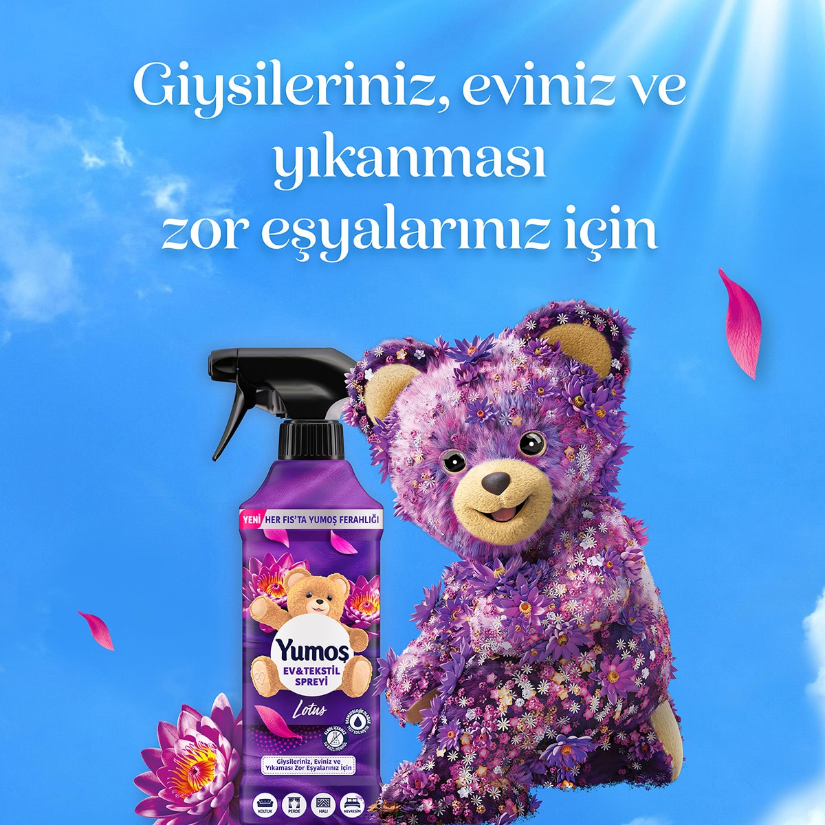  YUMOŞ YUMOŞ Yumoş Ev ve Tekstil Spreyi Lotus 450 ml  1 of 8 
