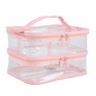 MIINE MIINE Miine Makyaj Çantası Pvc Pembe Çift Katlı 1 of 2