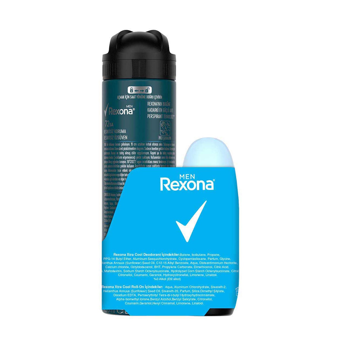 REXONA REXONA REXONA EXTRA COOL DEO SPREY 150ML+MİNİ ROLLON 20ML 1 of 7