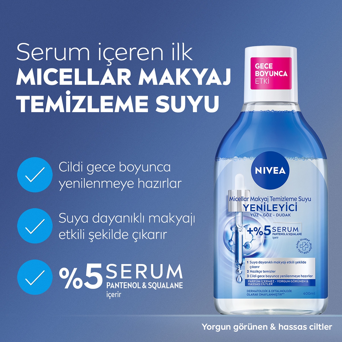 NIVEA VISAGE NIVEA VISAGE Nivea Yenileyici Micellar Makyaj Temizleme Suyu 400 ml 1 of 9