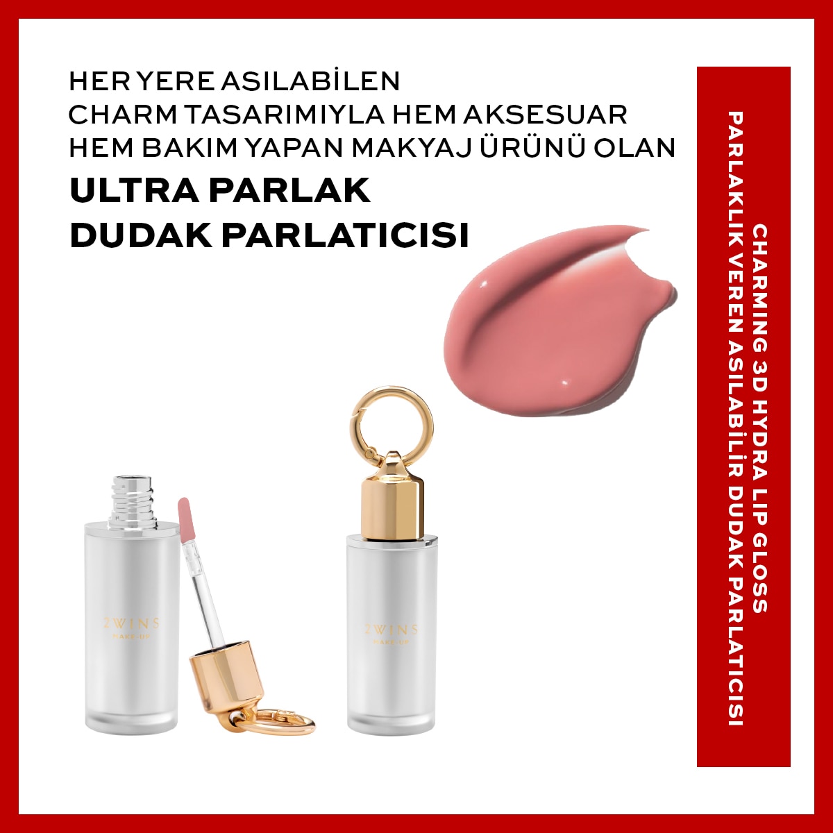 2WINS 2WINS MAKE UP 2Wins Make Up Charming 3D Dudak Parlatıcı Pink Cloud 1 of 7