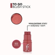 Flormar To Go Nemlendirici Etkili & Işıltılı Kremsi Stick Allık - 003 Rosy Bliss