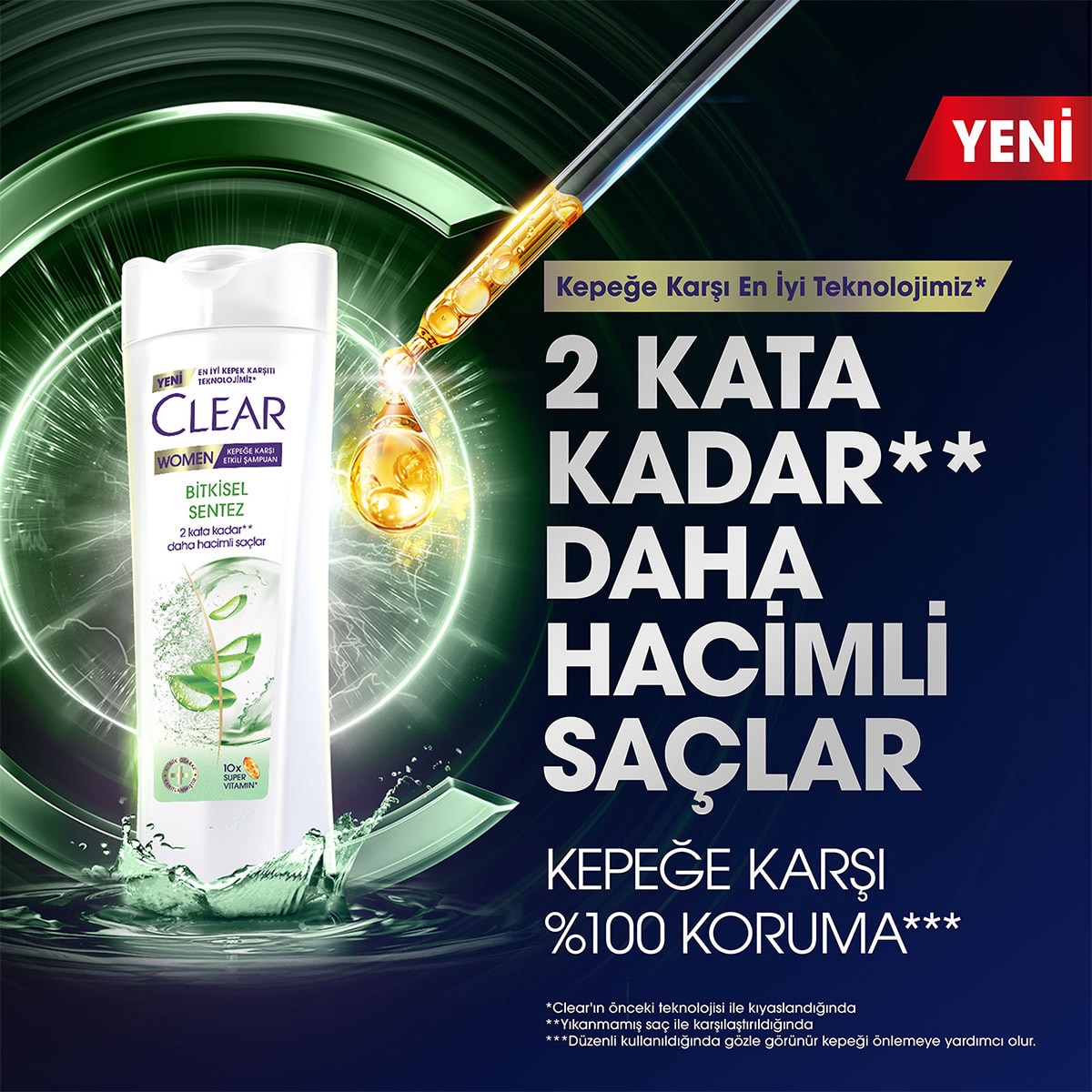  CLEAR CLEAR Clear Women Kepeğe Karşı Etkili Şampuan Bitkisel Sentez 350 ml  1 of 11 