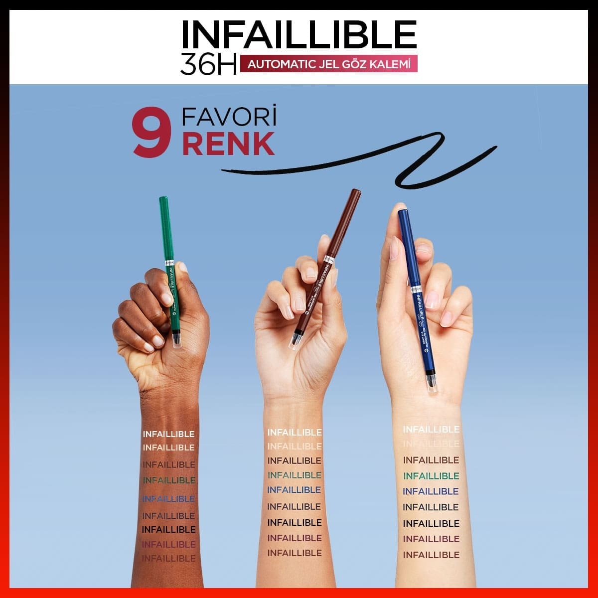  LOREAL PARIS LOREAL PARIS LOREAL PARIS INFAILLABLE GEL GÖZ KALEMİ NO:12  1 of 9 