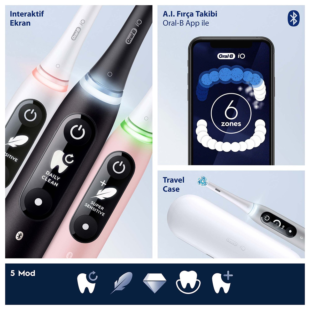  ORAL-B ORAL-B Oral-B iO6 Şarjli Diş Fırçası Siyah  1 of 4 