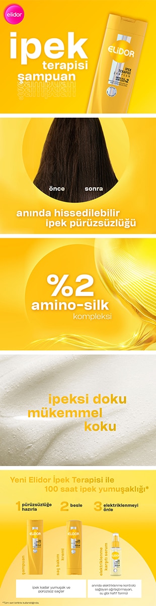  ELİDOR ELİDOR Elidor Şampuan İpek Terapisi 400 ml  1 of 9 