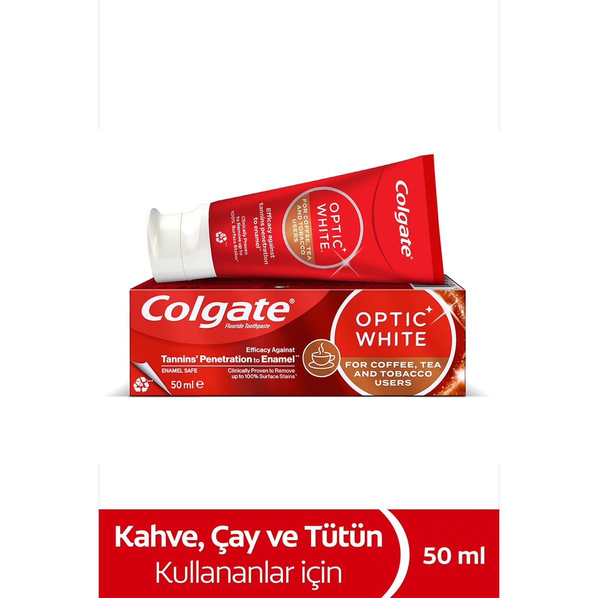 COLGATE COLGATE Colgate Optic White Diş Macun Çay & Kahve & Tütün 50 ml 1 of 8