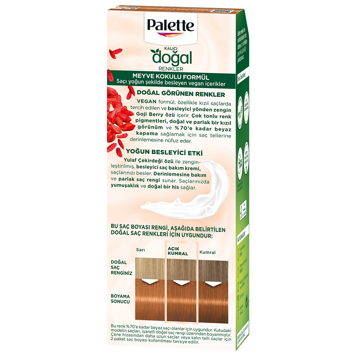  PALETTE NATURAL COLORS PALETTE NATURAL COLORS Palette Kalıcı Doğal Renkler 9-7 Doğal Açık Bakır  1 of 10 