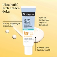  NEUTROGENA NEUTROGENA Neutrogena Ultra Sheer Yağlanma Karşıtı SPF50 Fluid 50 ml  1 of 11 