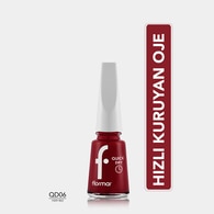  FLORMAR FLORMAR Flormar Quick Dry Hızlı Kuruyan İnce Yapılı & Parlak Bitişli Oje No: QD 06 Fiery Red 