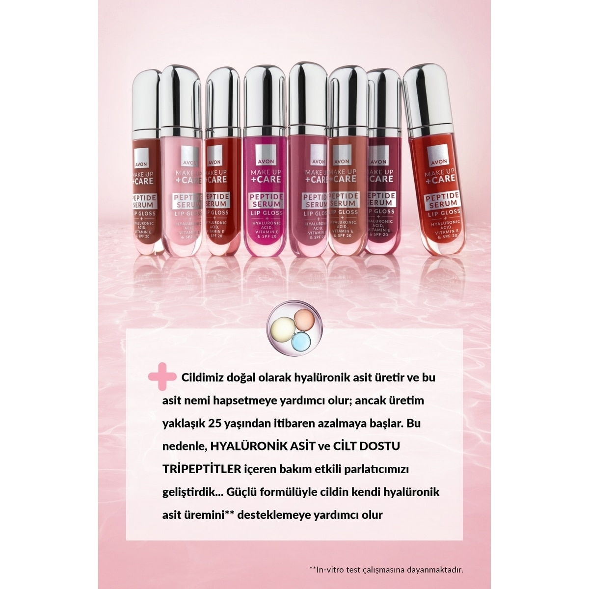 AVON AVON Avon Make Up + Care Peptit İçeren Serum Gloss Dudak Parlatıcısı Nourish Nude 1 of 7