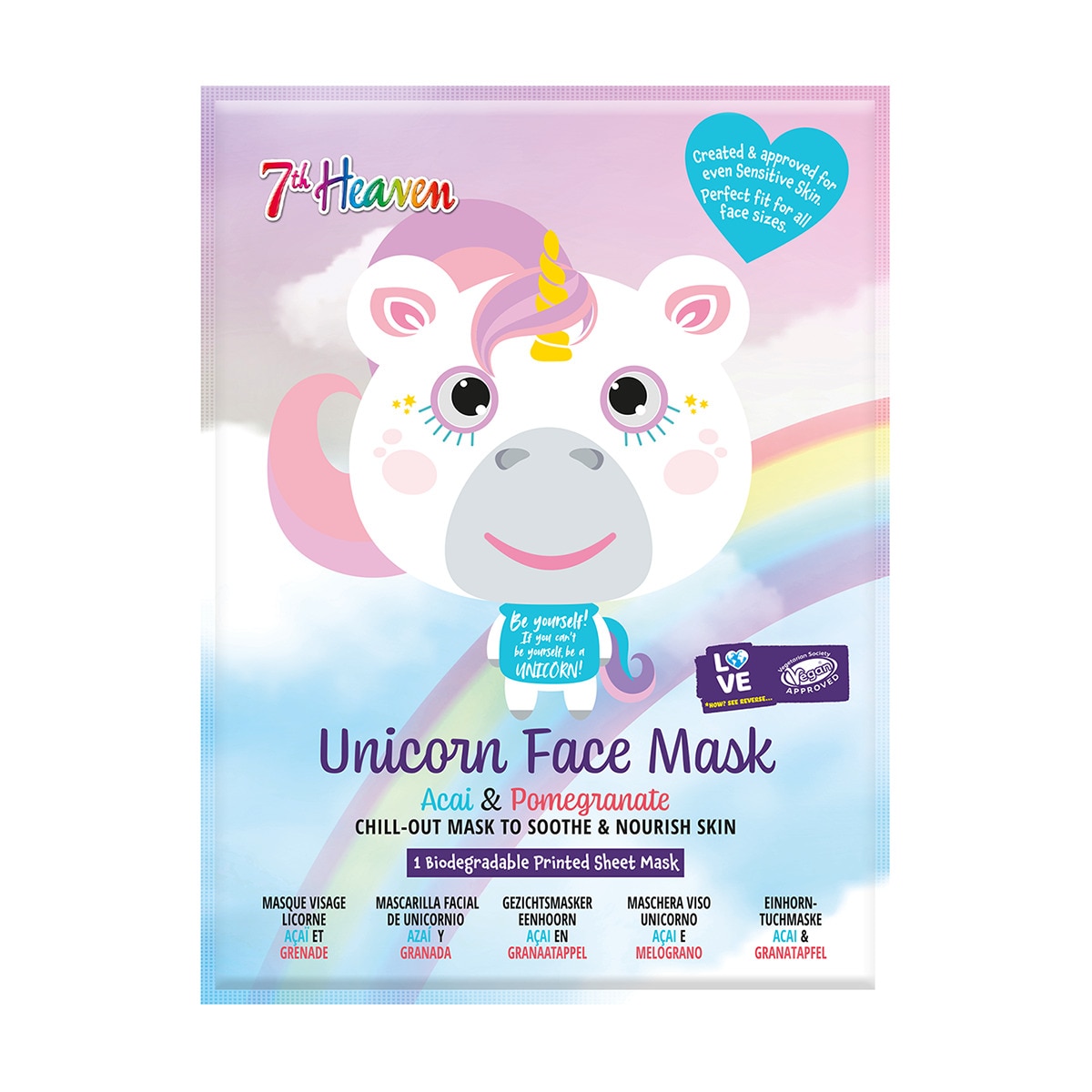  undefined 7TH HEAVEN M.Jeunesse Animal Yüz Maskesi Unicorn 