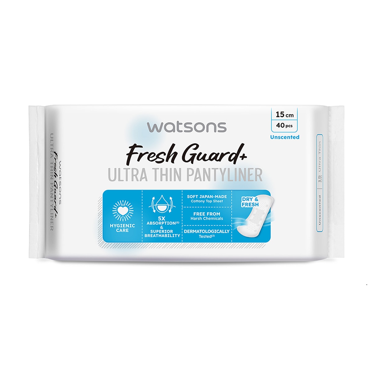  WATSONS WATSONS Watsons Fresh+ Ultra İnce Kokusuz Günlük Ped 40'lı  Watsons Fresh+ Ultra İnce Kokusuz Günlük Ped 40'lı