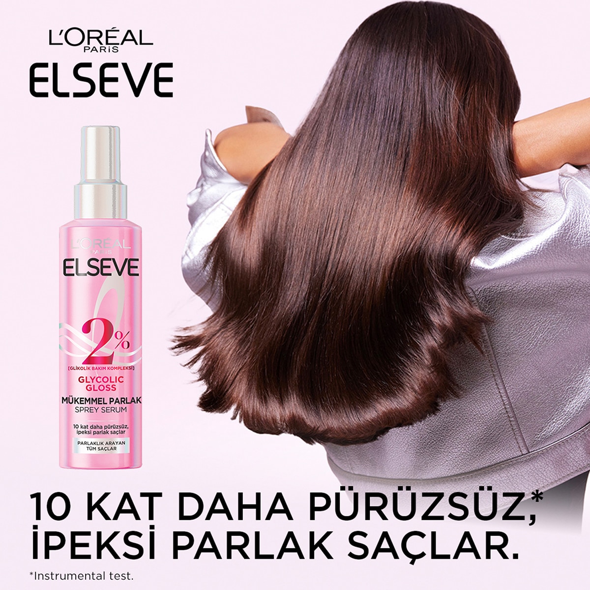 ELSEVE ELSEVE L'Oreal Paris Elseve Glycolic Gloss Mükemmel Parlaklık Veren Saç Bakım Sprey Serumu 150 ml 1 of 10