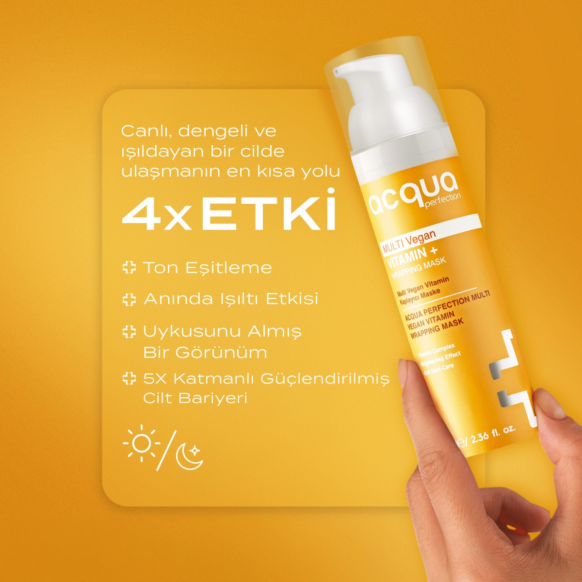  Acqua Perfection ACQUA PERFECTION Acqua Perfection Multi Vitamin C B5 B3 Cilt Aydınlatıcı ve Leke Karşıtı Soyulabilir Yüz Maskesi 70 ml  1 of 6 