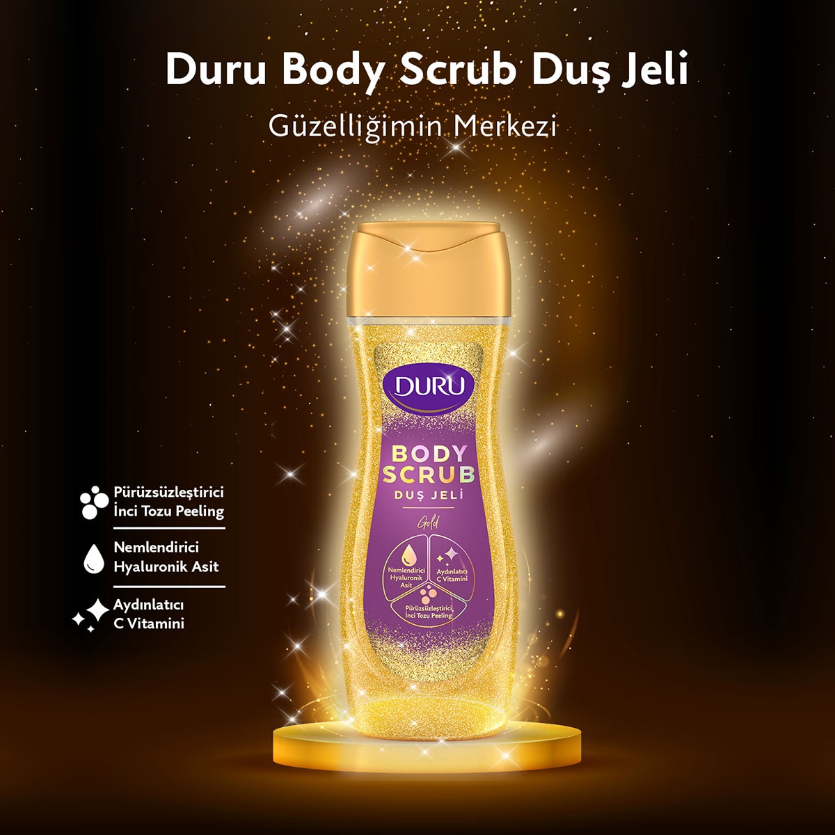  DURU DURU Duru Body Scrub Duş Jeli Gold 450 ml  1 of 2 