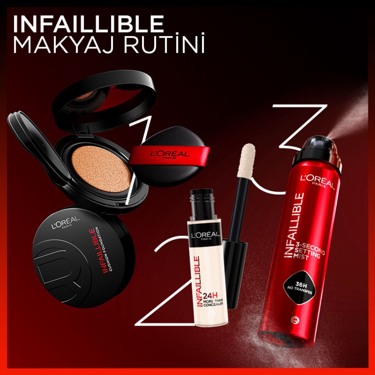  LOREAL PARIS LOREAL PARIS EXC. L'Oréal Paris Freshwear Cushion Fondöten 24H Air Wear 140  1 of 8 