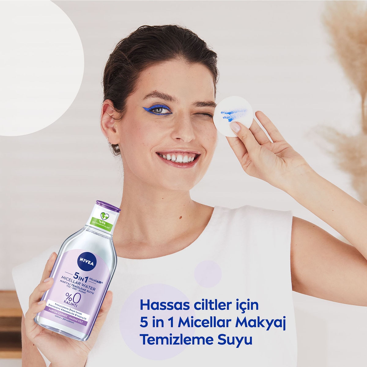 NIVEA VISAGE NIVEA VISAGE Nivea Yatıştırıcı Micellar Makyaj Temizleme Suyu Hassas Cilt 400 ml 1 of 7
