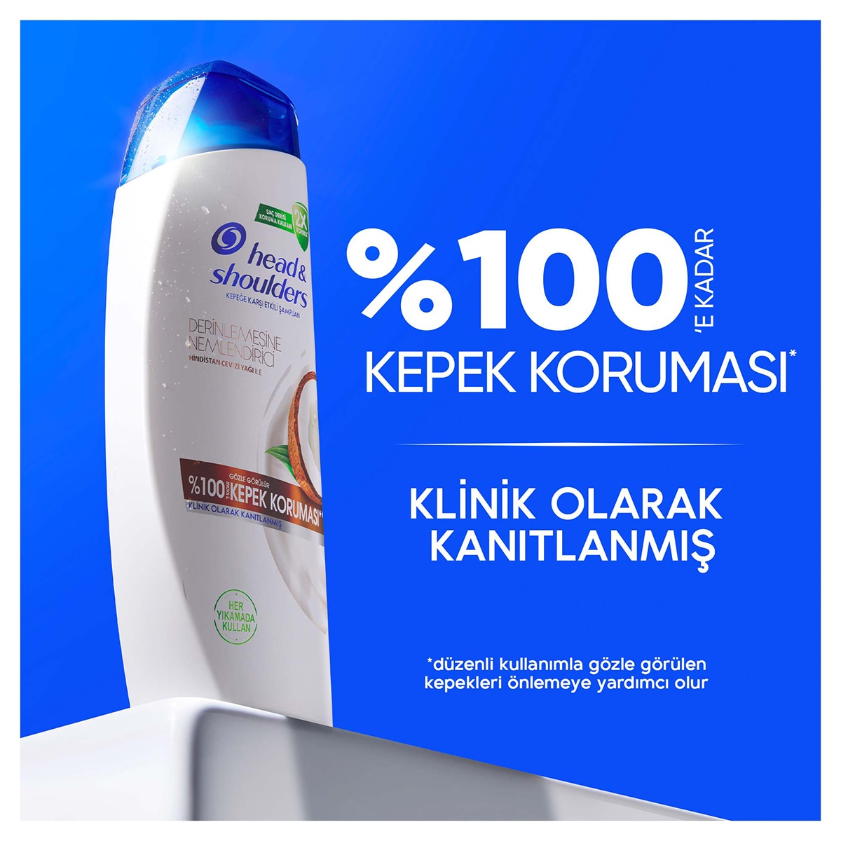 HEAD&SHOULDERS HEAD&SHOULDERS Head&Shoulders Derin Nemlendirici Kepek Hindistan Cevizi Yağlı Günlük Kullanım Şampuan 330 ml 1 of 6