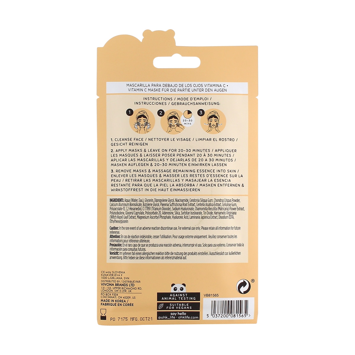  OH K! OH K! Oh K! Vitamin C Göz Maskesi 2 Adet  1 of 2 