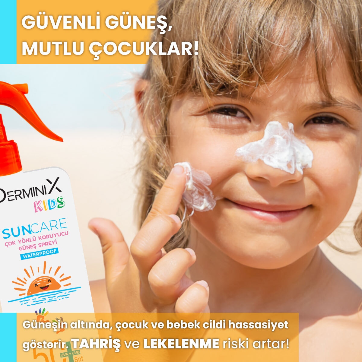 DERMINIX DERMINIX Derminix Çocuk Vücut Güneş Kremi SPF50 200 ml 1 of 6