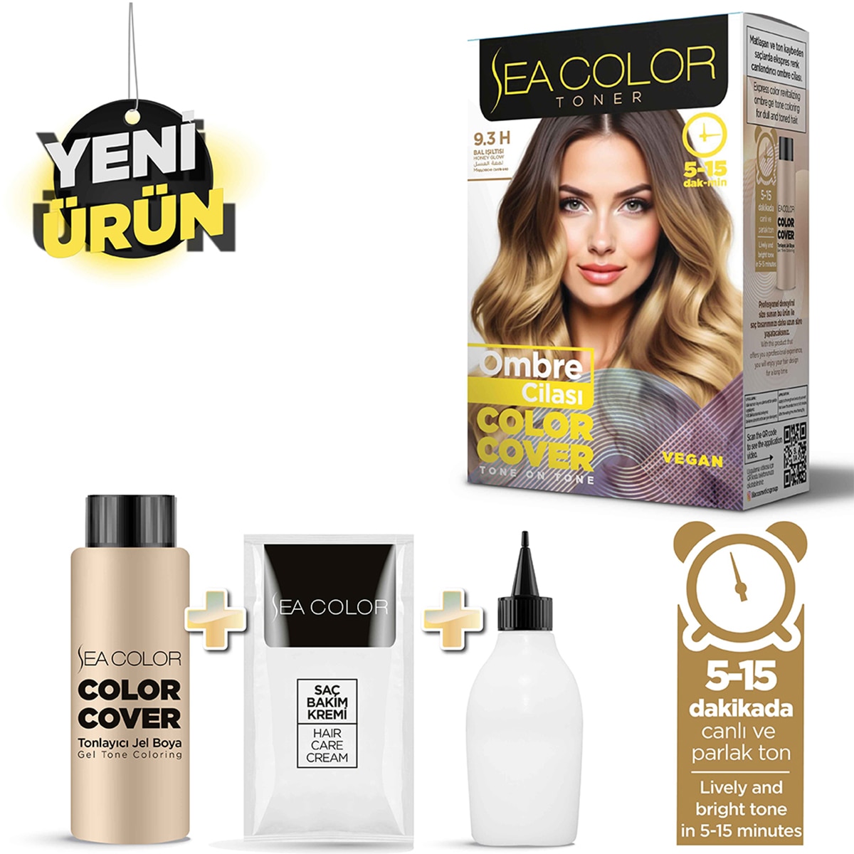  SEA COLOR SEA COLOR Sea Color Bal Işıltısı Cila Saç Boyası 9.3H  1 of 2 