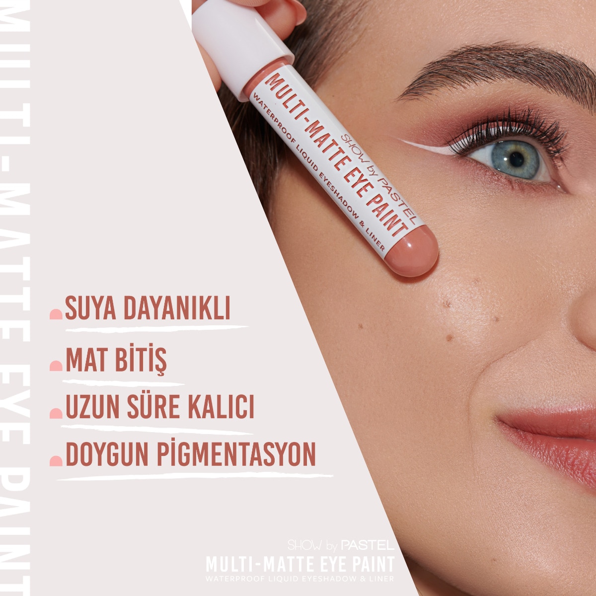 SHOW BY PASTEL SHOW BY PASTEL Show By Pastel Multi-Matte Eye Paint Waterproof Mat Likit Far ve Eyeliner 80 Real One 1 of 6