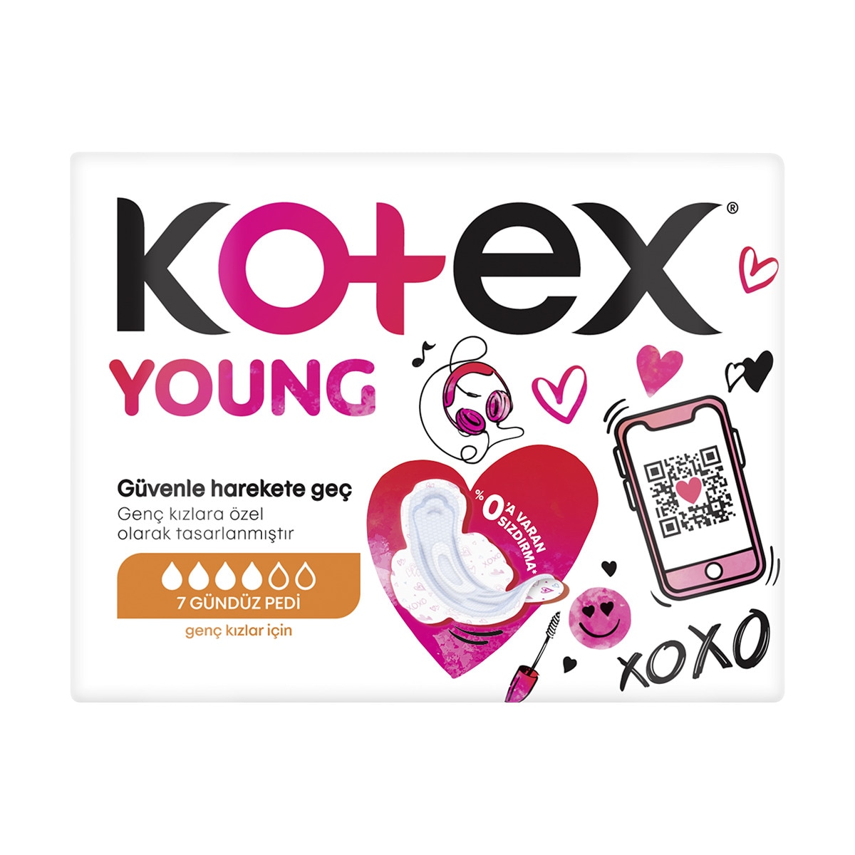  KOTEX KOTEX Kotex Young Tekli Paket Gündüz 6'lı  Kotex Young Tekli Paket Gündüz 6'lı