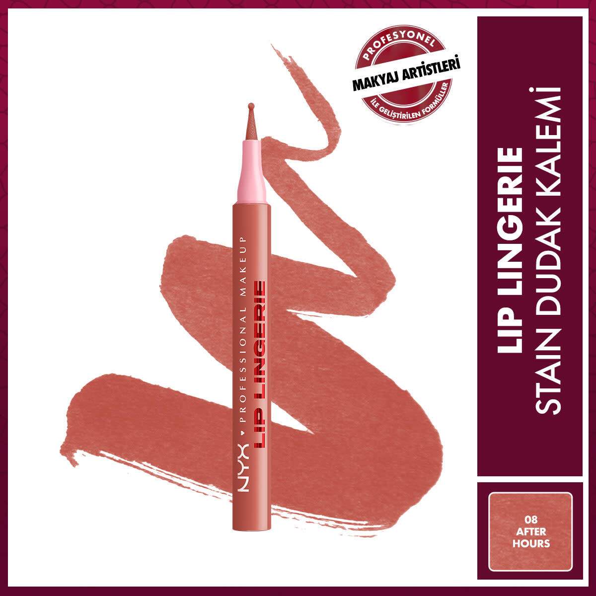 NYX NYX Nyx Professional Makeup Lip Lingerie Stain Dudak Kalemi After Hours 1 of 11