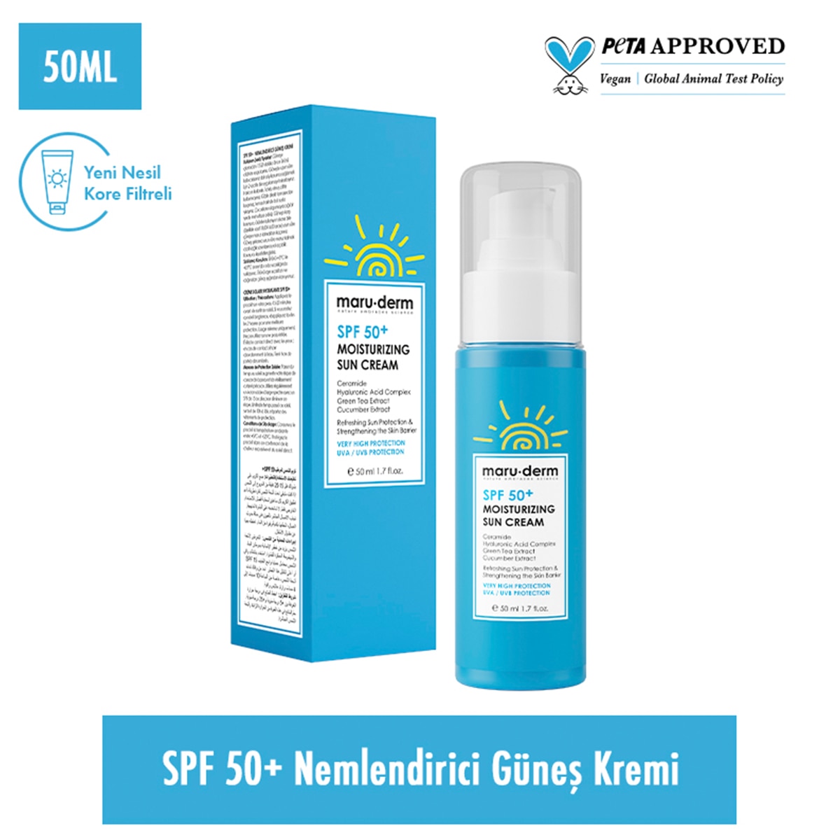  MARUDERM MARUDERM Maruderm SPF+50 Nemlendirici Güneş Kremi 50 ml  1 of 4 