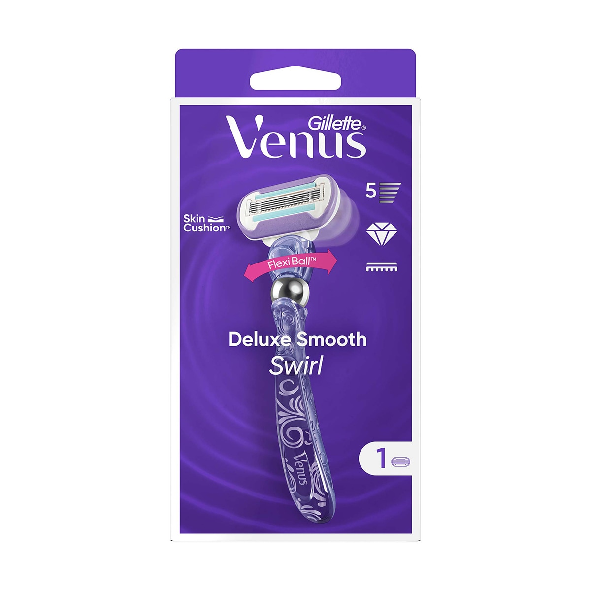  GILLETTE VENUS GILLETTE VENUS Gillette Venus Extra Smooth Swirl Tıraş Makinesi + Yedek Başlık  1 of 9 
