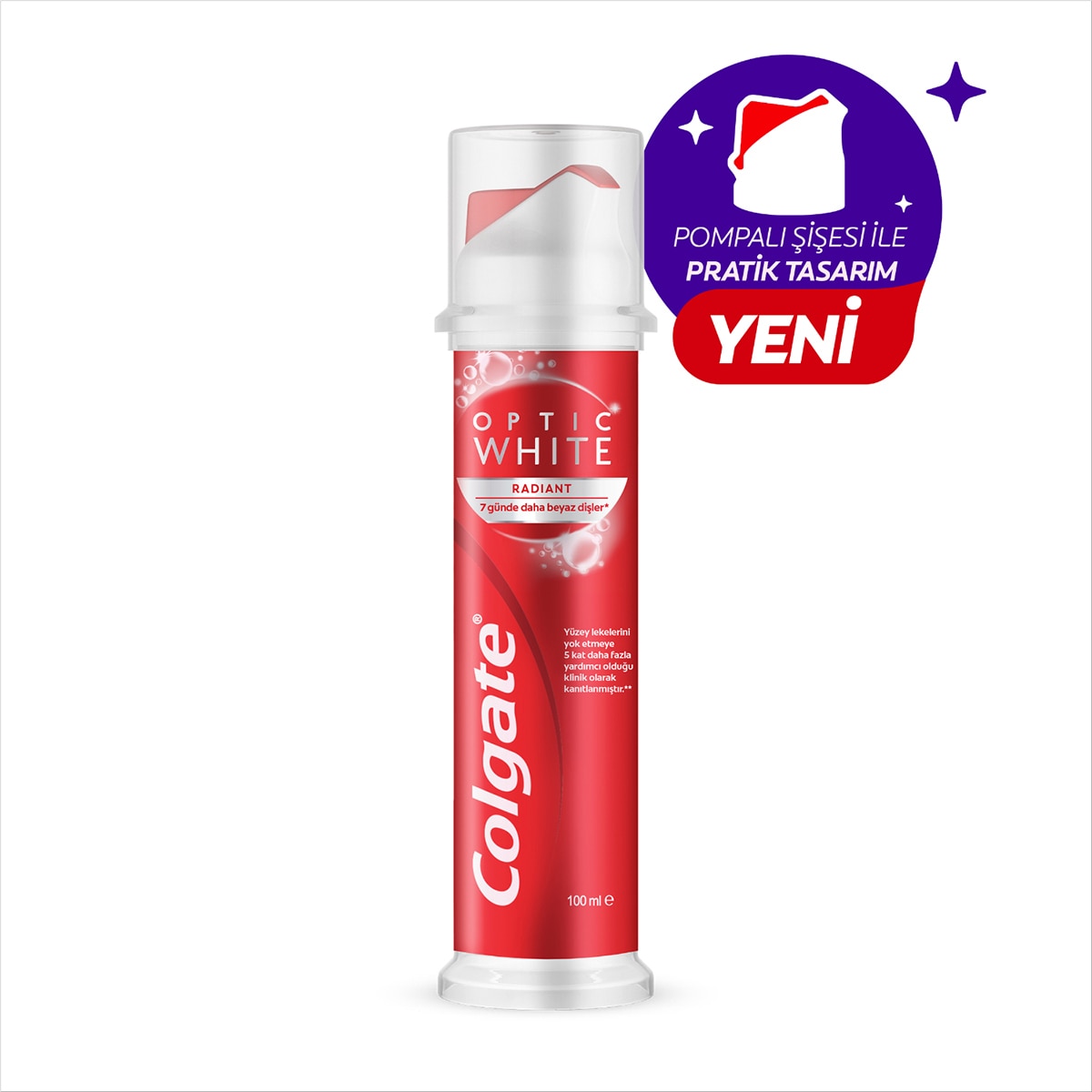  COLGATE COLGATE Colgate Optik Beyaz Pompa Diş Macunu 100 ml  1 of 5 