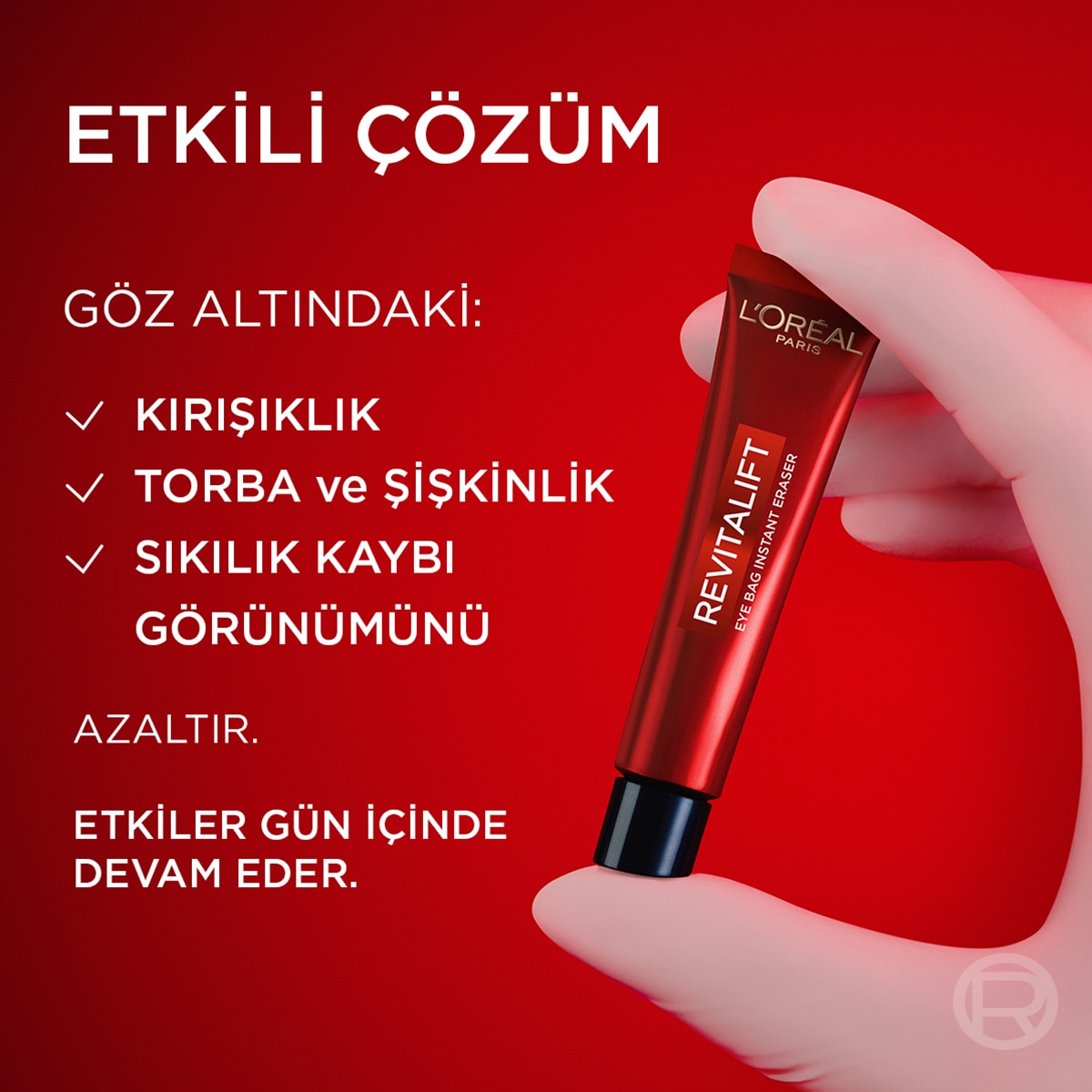  LOREAL PARIS LOREAL PARIS L'Oreal Paris Revitalift Lazer Eyebag Instant Eraser Göz Altı Torba Görünümüne Karşı Etkili Göz Kremi 15 ml  1 of 9 
