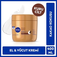  NIVEA SOFT NIVEA SOFT Nivea Cocoa Butter El Ve Vücut Bakım Kremi 400 ml Kuru Ciltler için 72 Saat Nemlendirici  1 of 1 