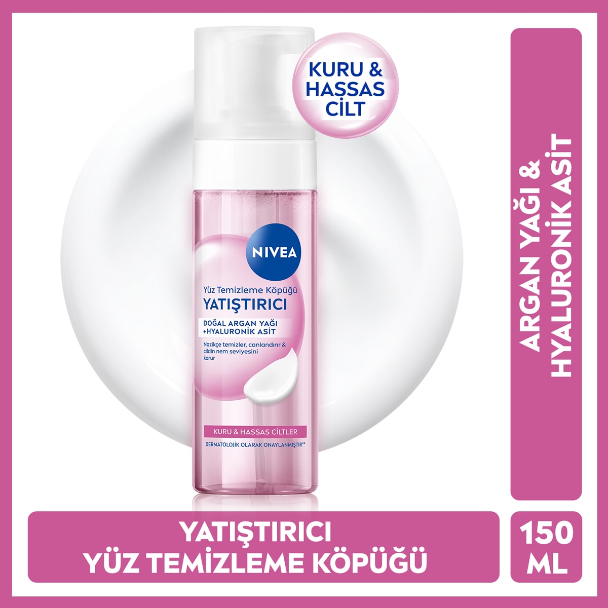  NIVEA VISAGE NIVEA VISAGE Nivea Yatıştırıcı Yüz Temizleme Köpüğü Kuru ve Hassas Cilt 150 ml  Nivea Yatıştırıcı Yüz Temizleme Köpüğü Kuru ve Hassas Cilt 150 ml