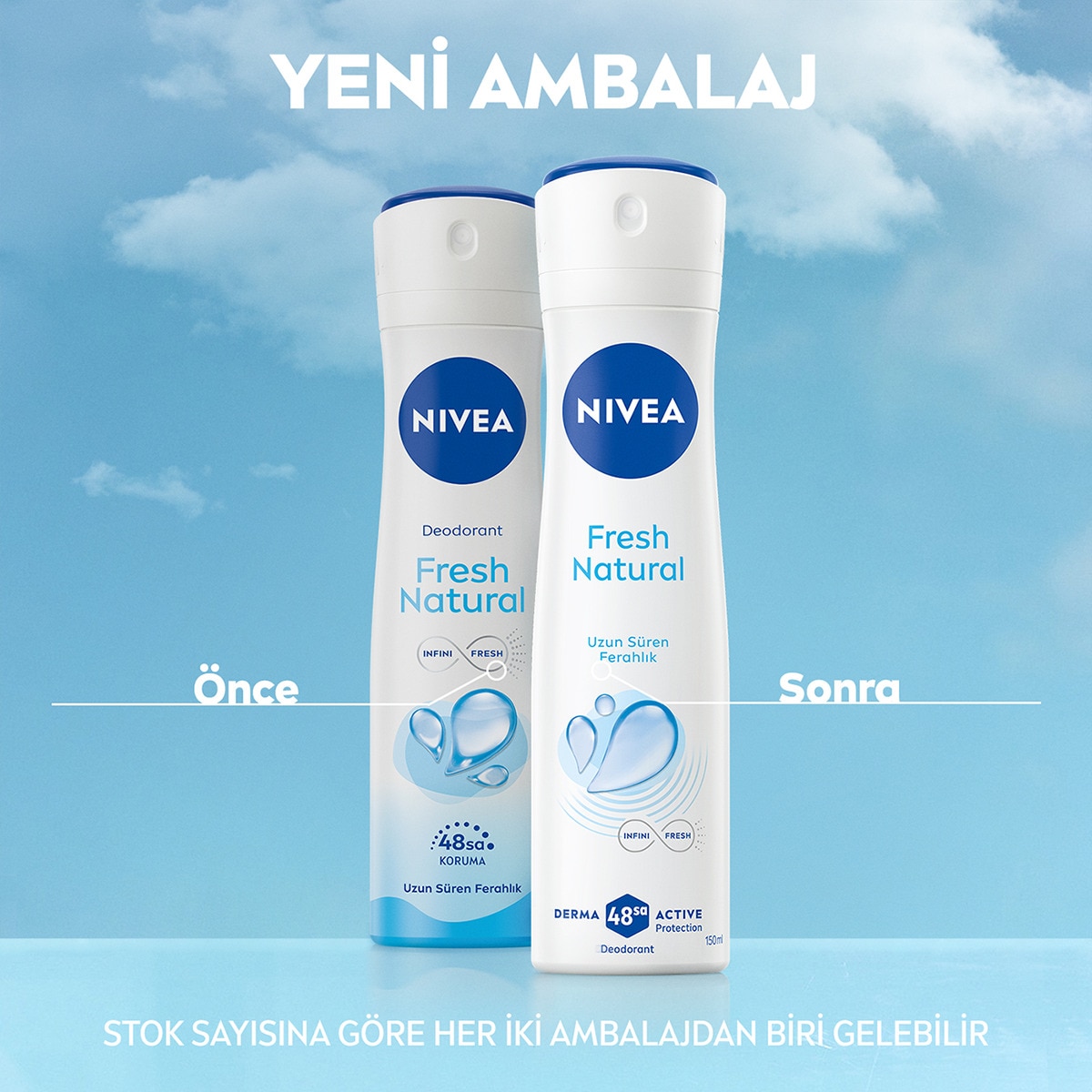 NIVEA DEO NIVEA DEO Nivea Kadın Sprey Deodorant Fresh Natural 48 Saat Deodorant Koruma 150 ml 1 of 6