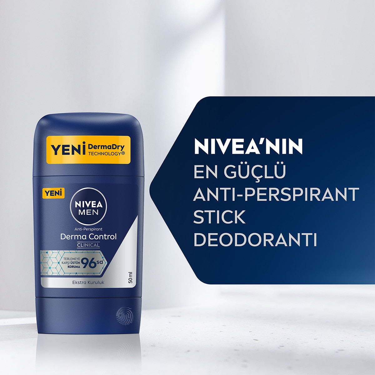  NIVEA DEO NIVEA DEO Nivea Men Erkek Stick Deodorant Derma Control Clinical 50 ml 96 saat Üstün Koruma  1 of 6 