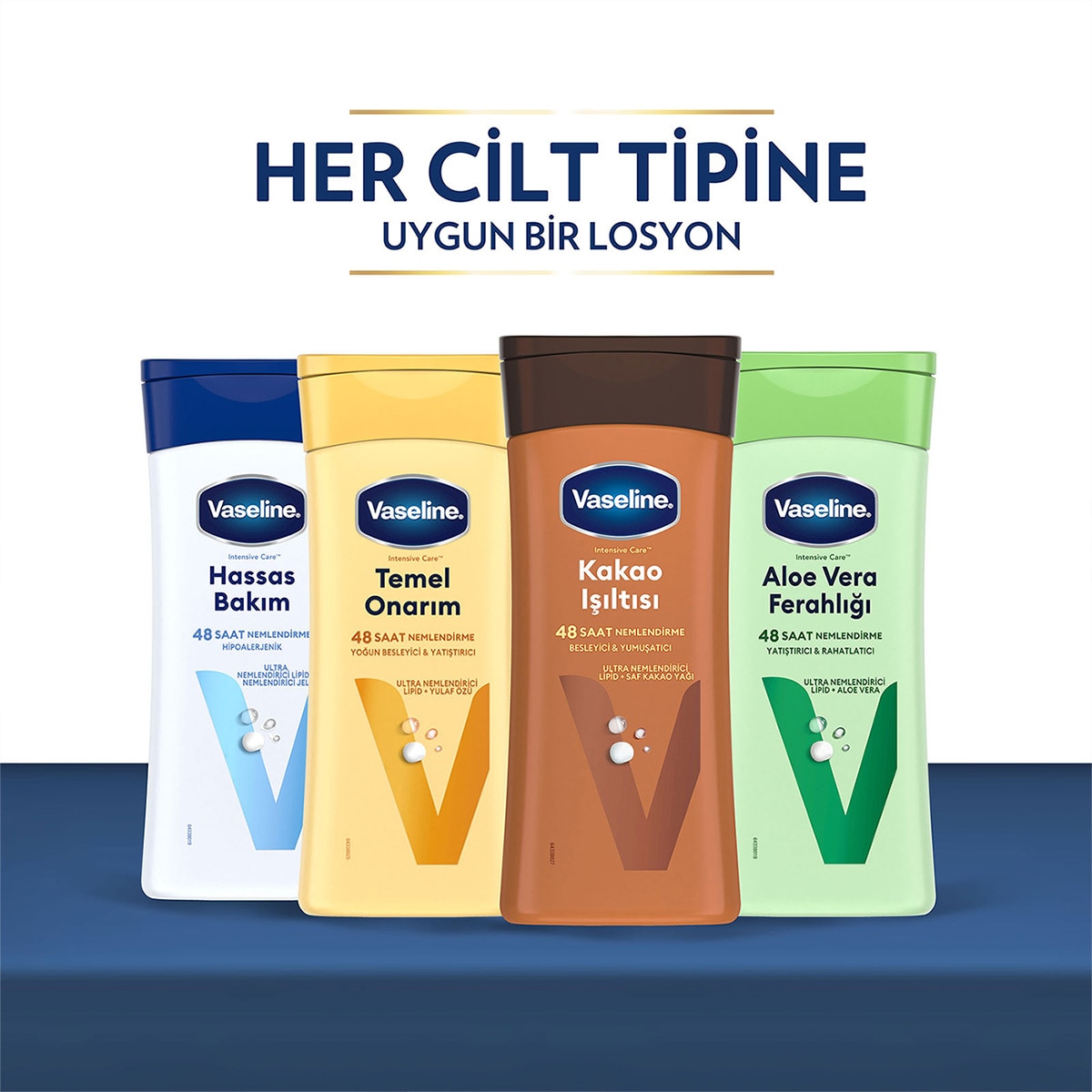  VASELINE VASELINE Vaseline Vücut Losyonu Temel Onarım Kuru Ciltler İçin 200 ml  1 of 10 