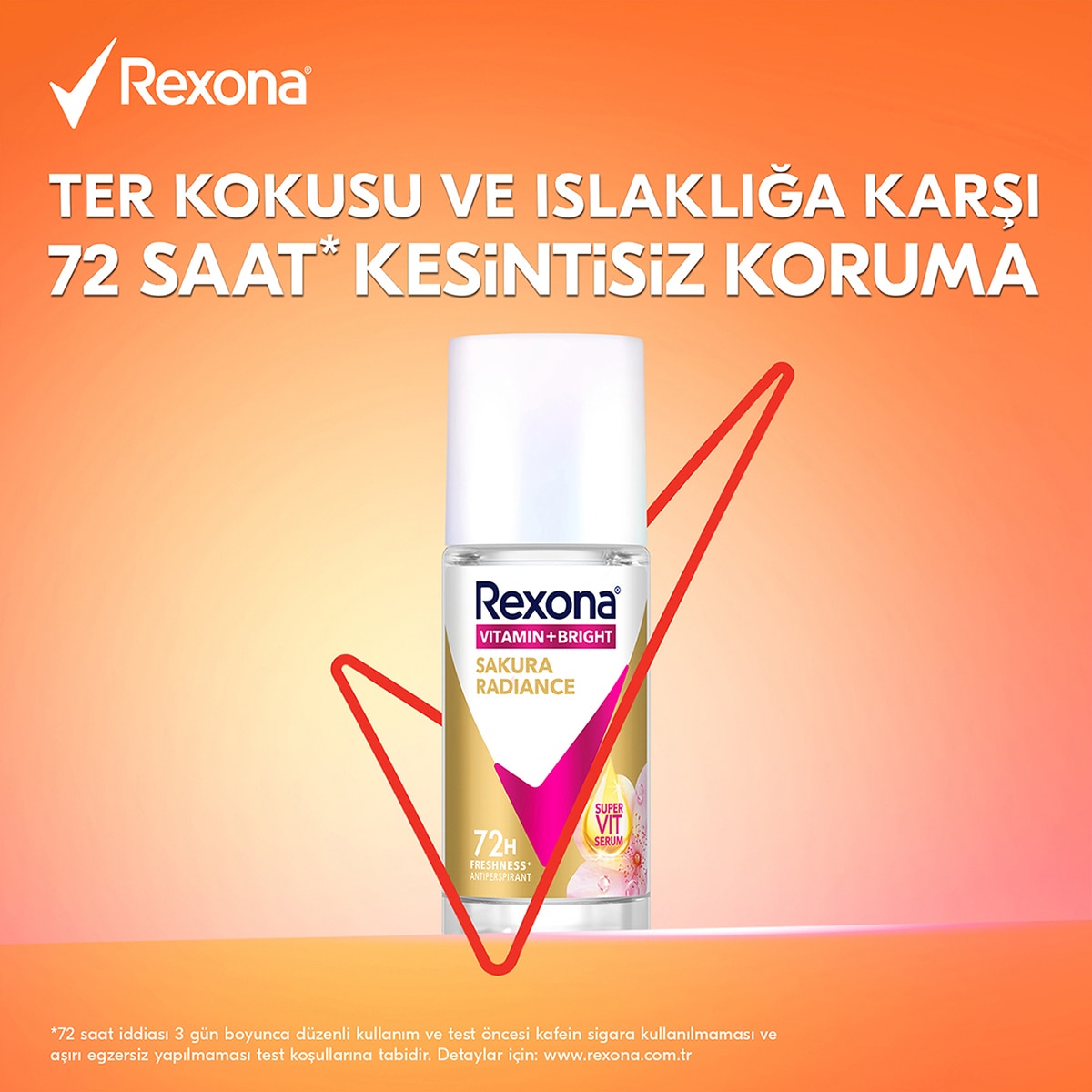  REXONA REXONA Rexona Vitamin + Bright Kadın Roll On Deodorant Sakura Radiance 45 ml  1 of 9 