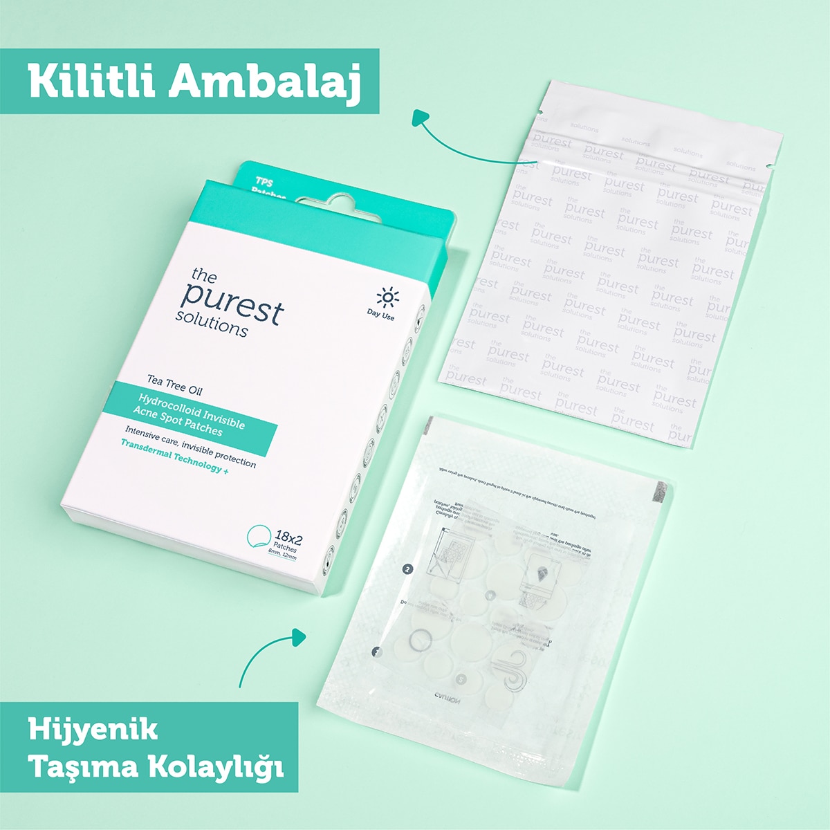 THE PUREST SOLUTIONS THE PUREST SOLUTIONS The Purest Solutions Hidrokolloid Akne Karşıtı & Yatıştırıcı&nbsp;Bant&nbsp;36'lı  1 of 8 