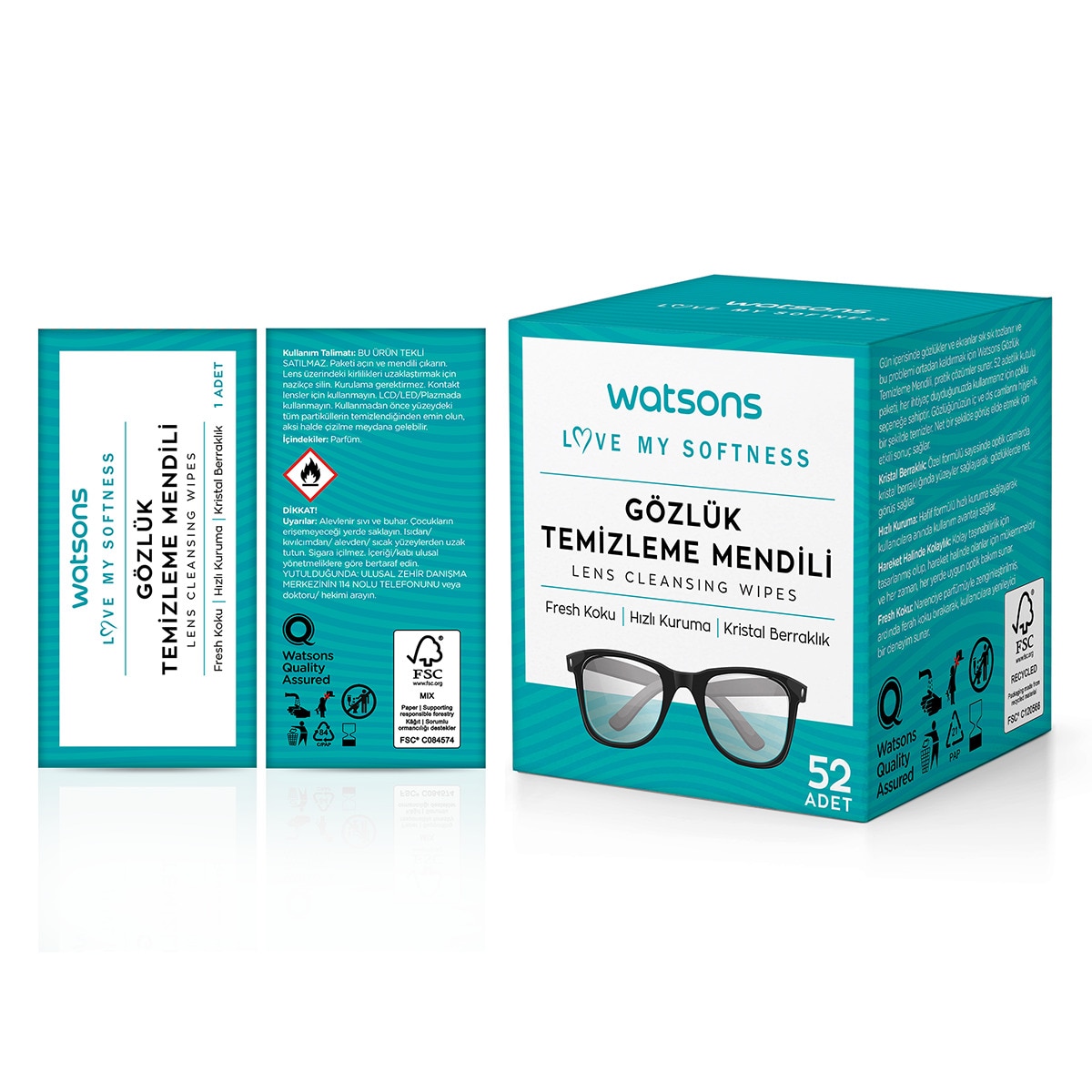 WATSONS WATSONS Watsons Gözlük Temizleme Mendili 52 Adet 1 of 3