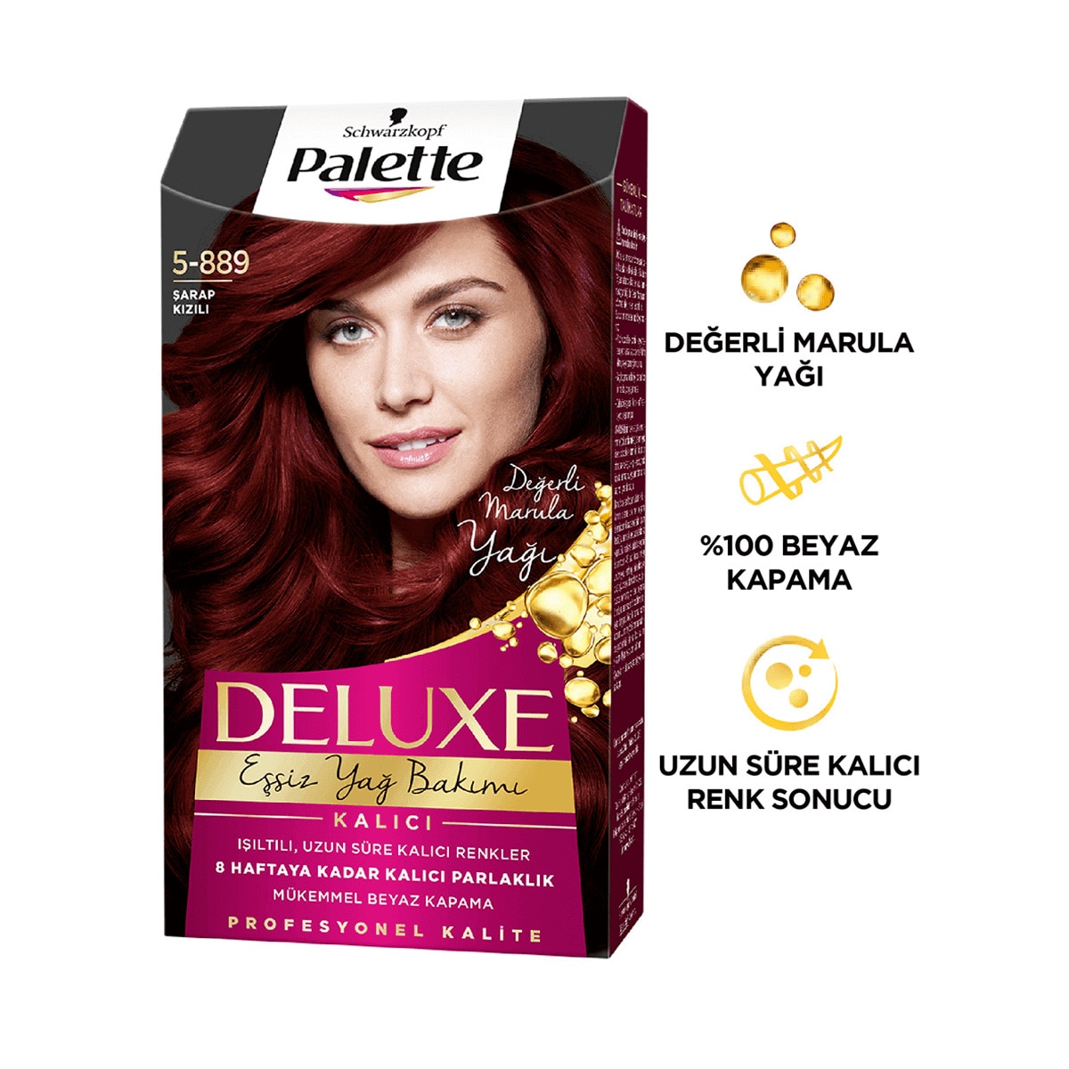 PALETTE PALETTE Palette Deluxe Saç Boyası 5-889 Şarap Kızılı 1 of 3