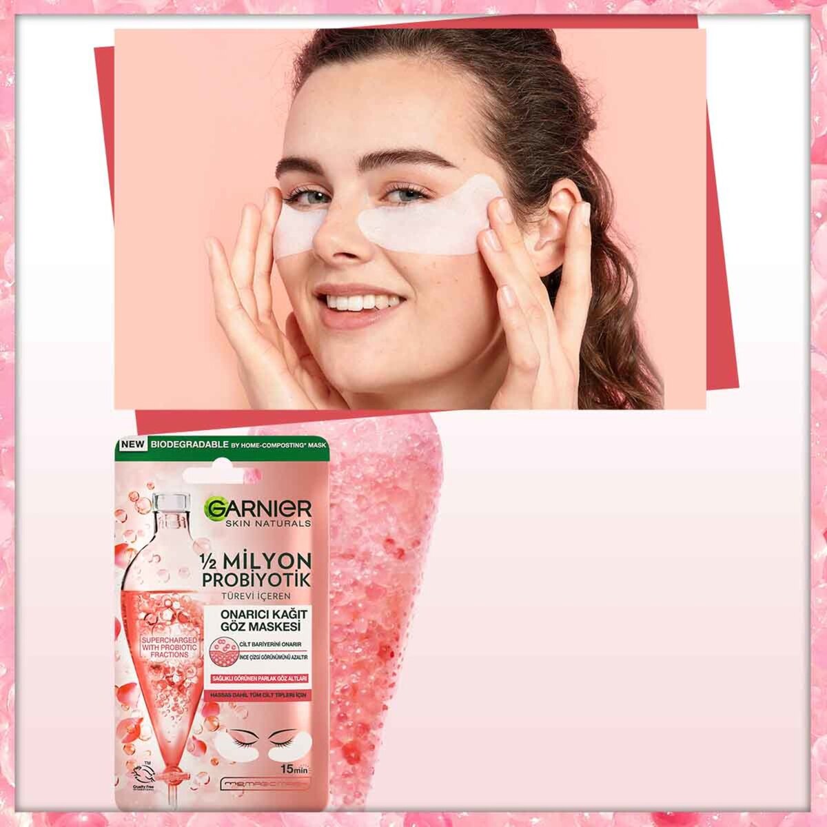 GARNIER GARNIER Garnier 1/2 Milyon Probiyotik Türevi İçeren Onarıcı Kağıt Göz Maskesi 1 of 5
